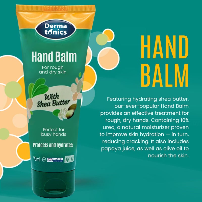 Dermatonics Natural Hand Care Balm | Shea Butter and Urea Formula for Rough, Dry Skin and Cracking | Expert Formulated and Paraben-free | Moisturizing Cream for Soft and Nourished Hands | 2.37 fl oz - Image 2